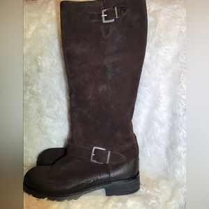L’idea by Lori brown leather/suede riding boots size 9